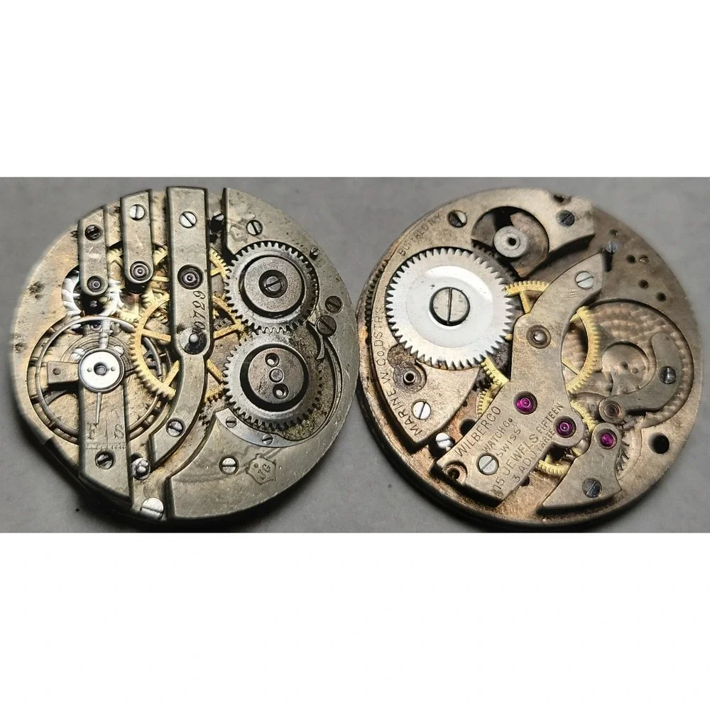 JG and Wilber Co Vintage Pocket Watch Movement For Parts or Crafts